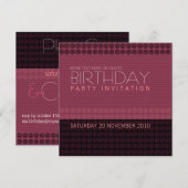 CirclenStripez All Occasion Party Invitation Kaart (Voorkant / Achterkant)