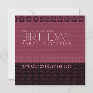 CirclenStripez All Occasion Party Invitation Kaart