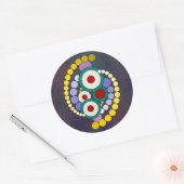 Circles Abstract Artwork Ronde Sticker (Envelop)