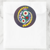 Circles Abstract Artwork Ronde Sticker (Tas)