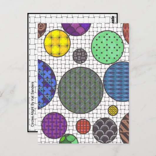 Circles Alight Briefkaart (Voorkant / Achterkant)