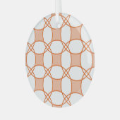  Circles Art: Naadloos geometrisch patroon Glas Ornament (Voorkant links)