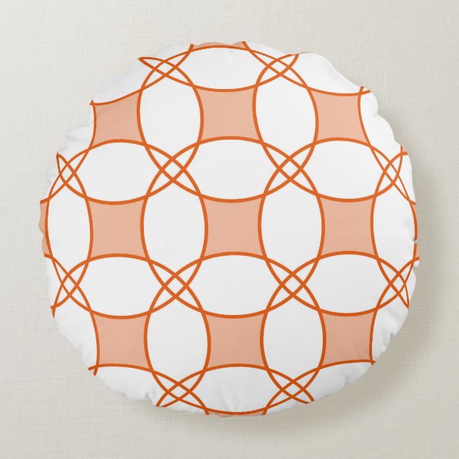  Circles Art: Naadloos geometrisch patroon Rond Kussen (Voorkant)