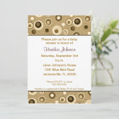 Circles Baby shower - Bruin Kaart (Staand voorkant)