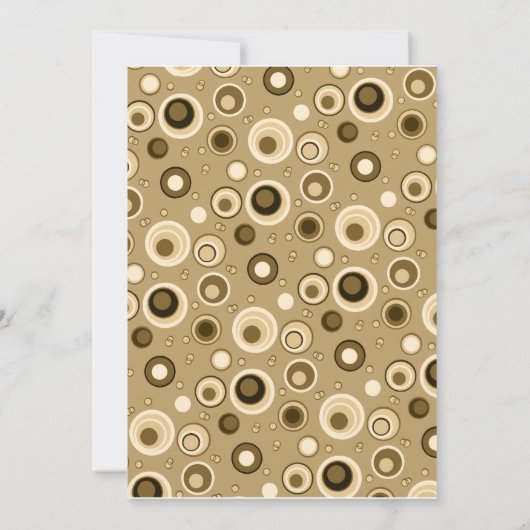 Circles Baby shower - Bruin Kaart (Achterkant)