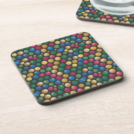 Circles Camo Square Plastic Onderzetter Set (Linkerzijde)