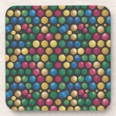 Circles Camo Square Plastic Onderzetter Set (Voorkant)