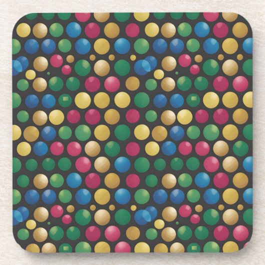 Circles Camo Square Plastic Onderzetter Set (Voorkant)