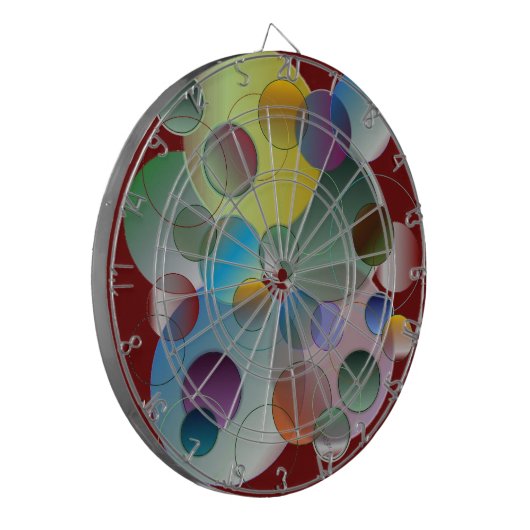 Circles Collage Dartbord (Voorkant Links)