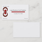 Circles Corporate Logo - Eenvoudige rode Logo Visitekaartje (Voorkant / Achterkant)