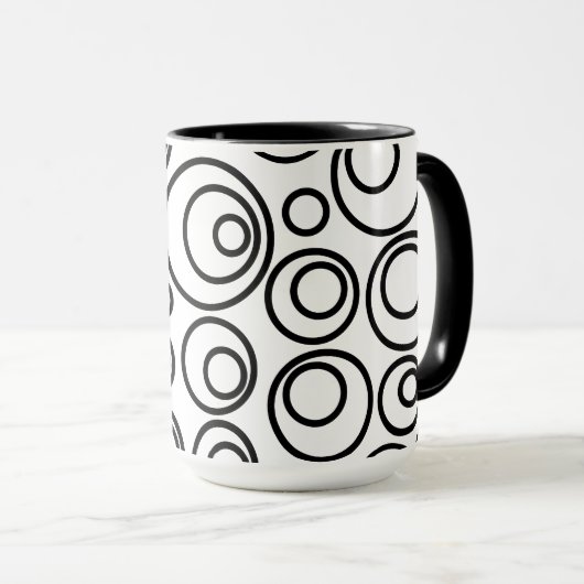 Circles Design Mok (Voorkant rechts)