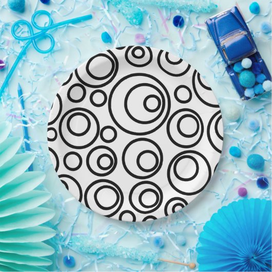 Circles Design Papieren Bordje (Feest)
