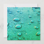 Circles en bubbels trouwuitnodigaqua kaart (Achterkant)