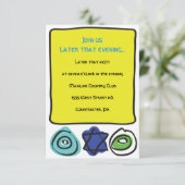 CIRCLES en SQUARES Bar Bat Mitzvah Party Kaart (Staand voorkant)