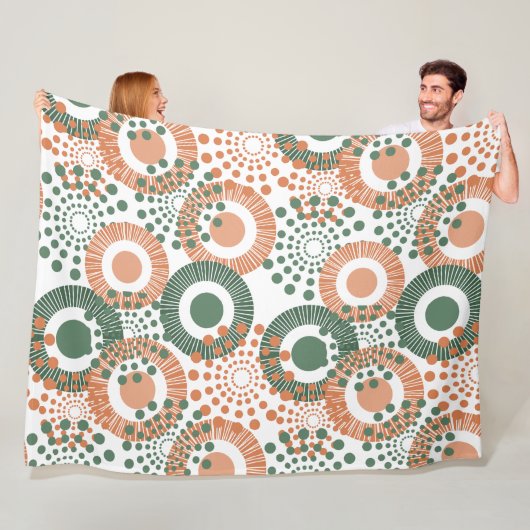 Circles, Everywhere Circles Fleece Deken (In situ)