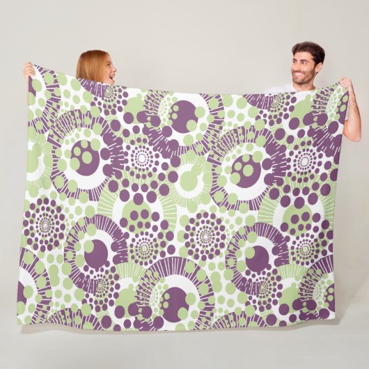 Circles, Everywhere Circles Fleece Deken (In situ)