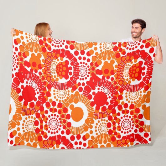 Circles, Everywhere Circles Fleece Deken (In situ)