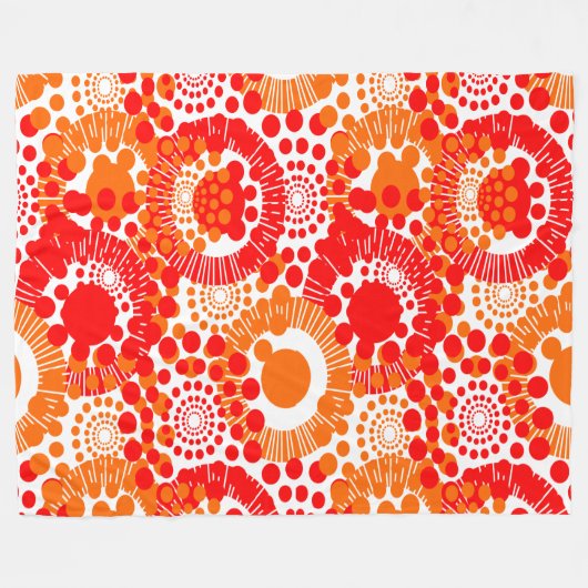 Circles, Everywhere Circles Fleece Deken (Voorkant (Horizontaal))