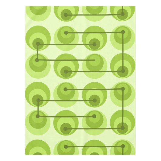 Circles halverwege de eeuw Chartreuse Tafelkleed (Voorkant)