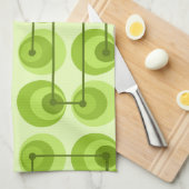 Circles halverwege de eeuw Chartreuse Theedoek (Quarter Fold)
