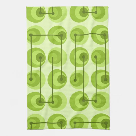 Circles halverwege de eeuw Chartreuse Theedoek (Verticaal)