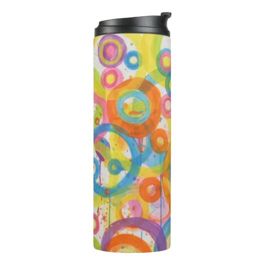 Circles in Motion: A Sip of Joy Thermosbeker (Gedraaid links)