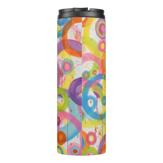 Circles in Motion: A Sip of Joy  Thermosbeker (Achterkant)