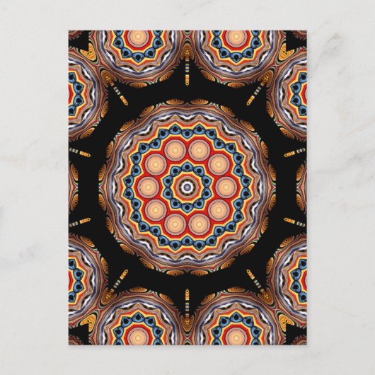 Circles Kaleidoscope Briefkaart (Voorkant)