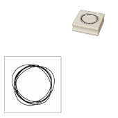 Circles Lijst Wood Art Stamp Rubberstempel (Gestempeld)