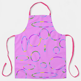 Circles Loops Moderne Roze Magenta Schort