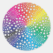Circles Mandala 2 Ronde Sticker (Voorkant)