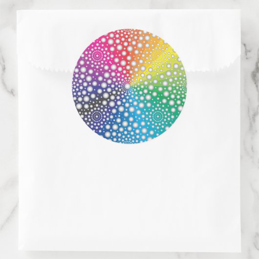 Circles Mandala 2 Ronde Sticker (Tas)