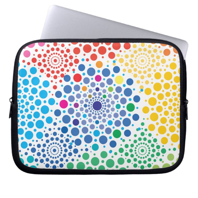 Circles Mandala 3 Laptop Sleeve (Voorkant)