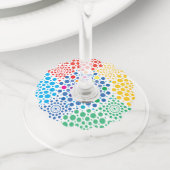 Circles Mandala 3 Wijnglaslabel (Dichtbij)