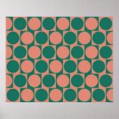 Circles met optisch verblindingsscherm wandeffect poster (Voorkant)