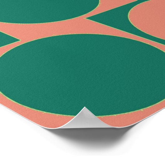 Circles met optisch verblindingsscherm wandeffect  poster (Hoek)