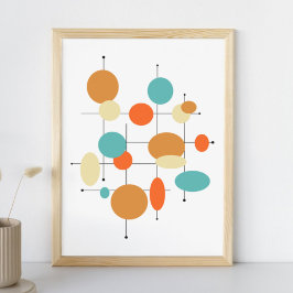 Circles Mid Century Modern Styn Poster