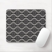 Circles Mousepad, zwart en grijs Muismat (Met muis)