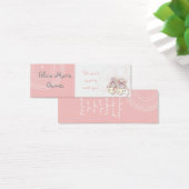 Circles 'n Booties, Baby Girl Douche Uitnodiging Mini Visitekaartjes (Bureau)