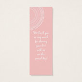 Circles 'n Booties, Baby Girl Douche Uitnodiging Mini Visitekaartjes (Achterkant)