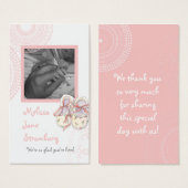 Circles 'n Booties, Baby Girl Douche Uitnodiging Visitekaartjes (Voorkant /achterkant)
