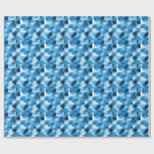 Circles Naadloos: Abstract Blauw Cadeaupapier (Vlak)