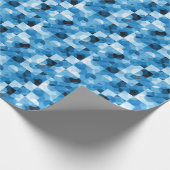 Circles Naadloos: Abstract Blauw Cadeaupapier (Hoek)