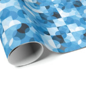 Circles Naadloos: Abstract Blauw Cadeaupapier (Rol Hoek)