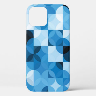 Circles Naadloos: Abstract Blauw Case-Mate iPhone Case