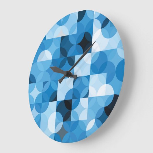 Circles Naadloos: Abstract Blauw  Grote Klok (Hoek)