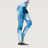 Circles Naadloos: Abstract Blauw Leggings (Rechts)