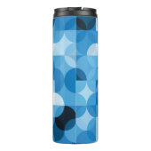 Circles Naadloos: Abstract Blauw  Thermosbeker (Achterkant)