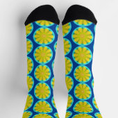 Circles of Flowers Mandala Art Fun Socks Sokken (Top)