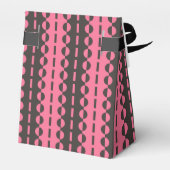 Circles op strips - houtskool en roze tand bedankdoosjes (Achterkant)